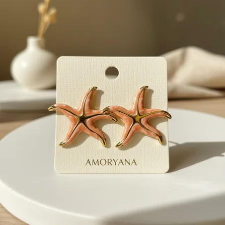 Coral Starfish Earrings
