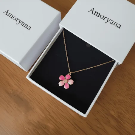 Pink Flower necklace