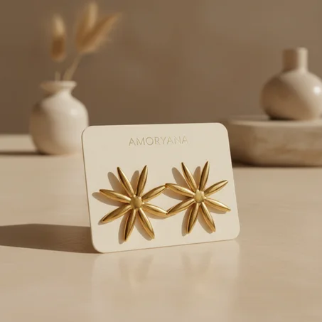 Golden Sunburst Earrings