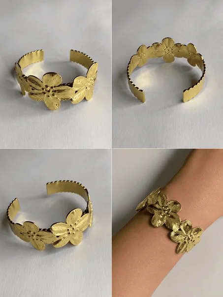 Gold Floral Bracelet