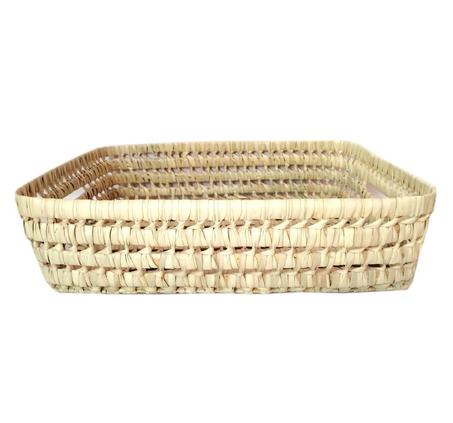 Panière en rotin synthétique avec passe-main