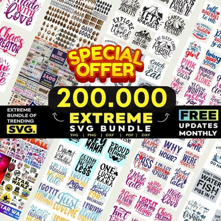200,000 EXTREME SVG BUNDLE