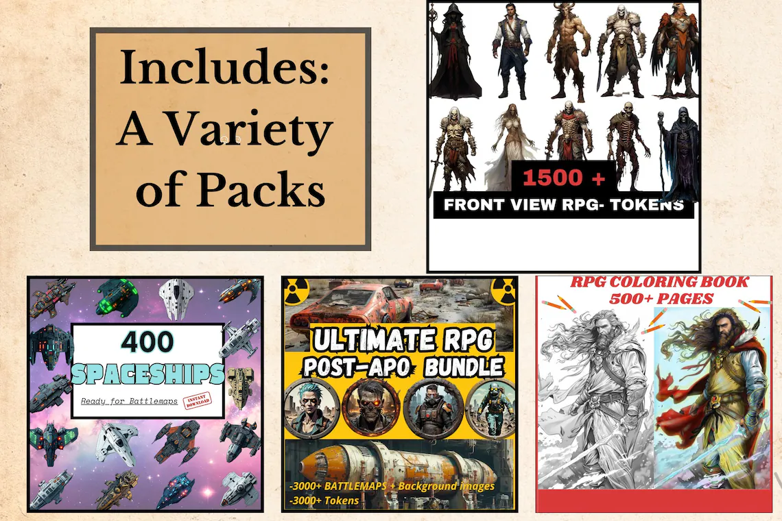 Game Master Toolbox - 350000 RPG Digital Accessories ! My Whole shop Bundle !