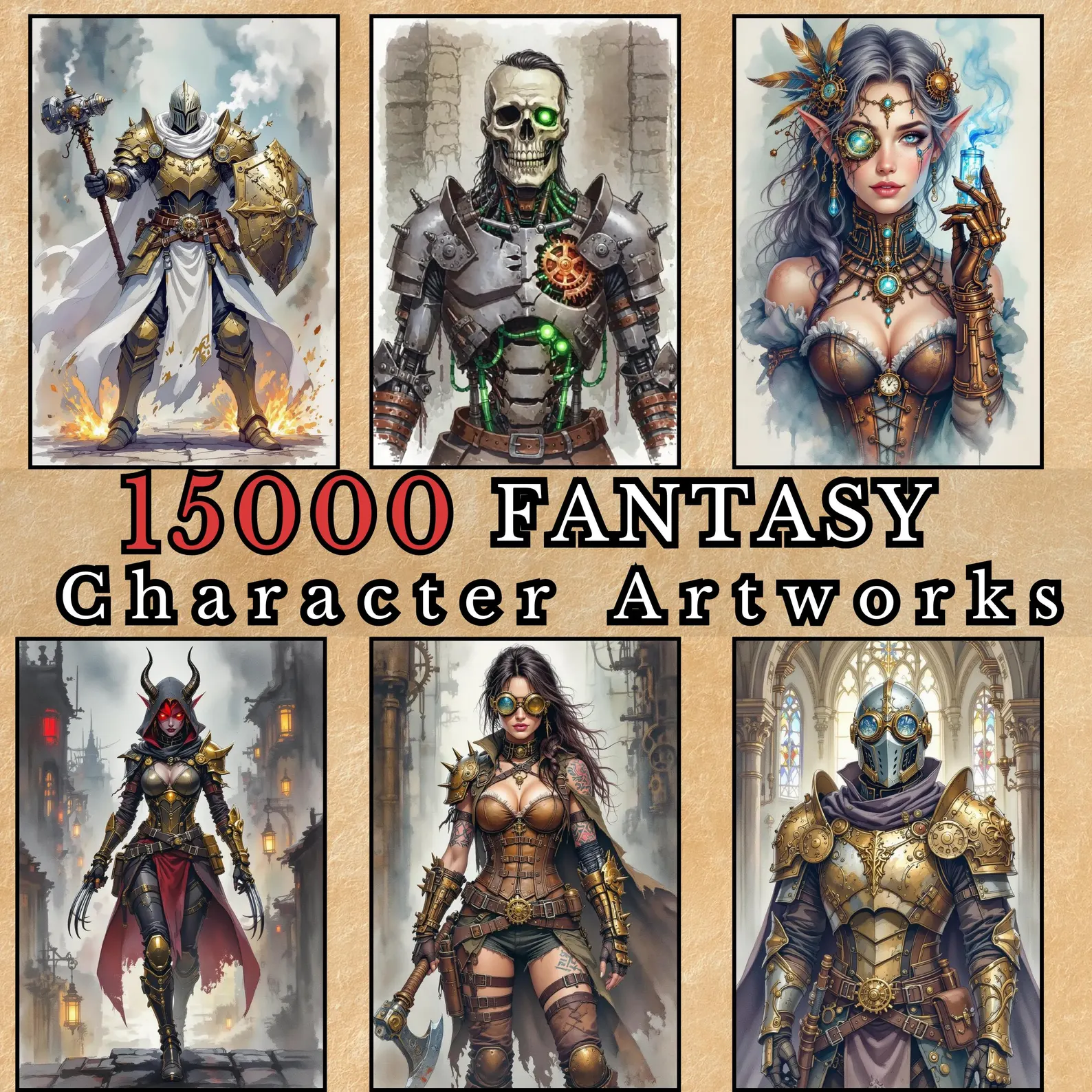 Fantasy Character arts, Heroes and Random Encounters Portraits, fantasy heroes NPC and Bestiary,