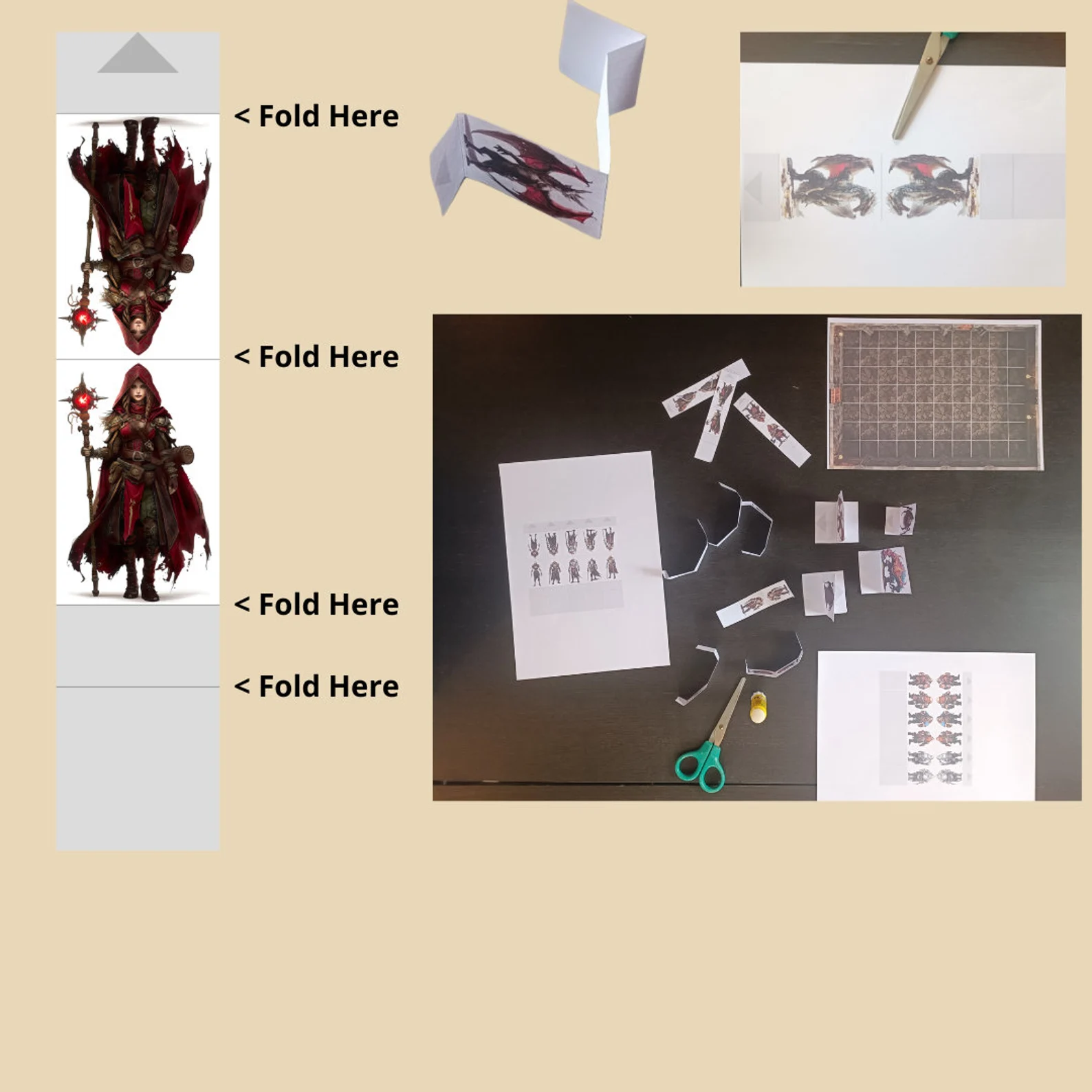 7000 Printable RPG Miniatures, Bundle of Foldable Tabletop Fantasy Miniatures , Paper Minis, cheap miniatures