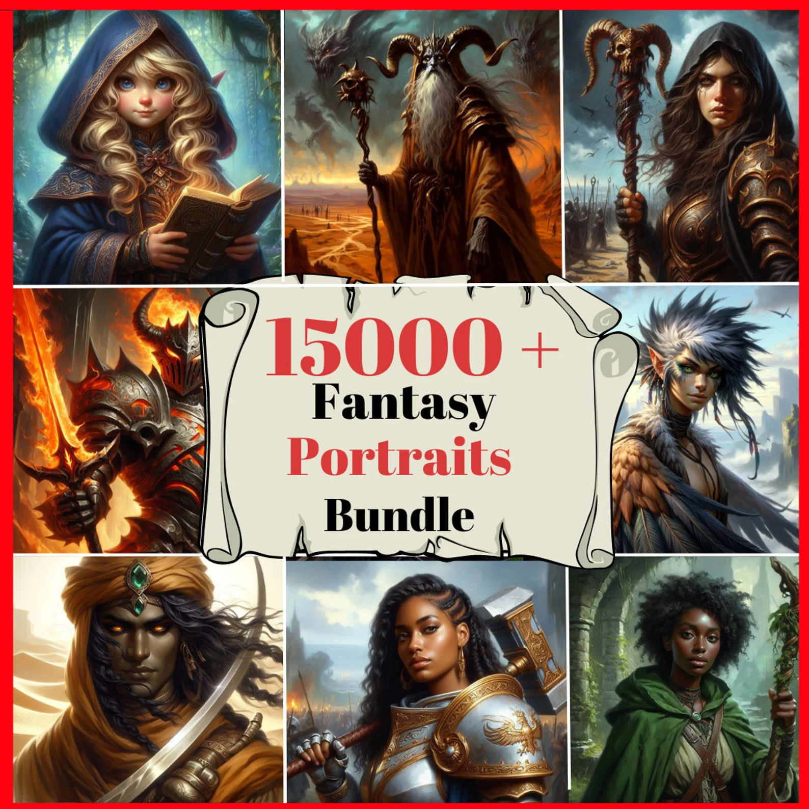 Fantasy Character arts, Heroes and Random Encounters Portraits, fantasy heroes NPC and Bestiary,