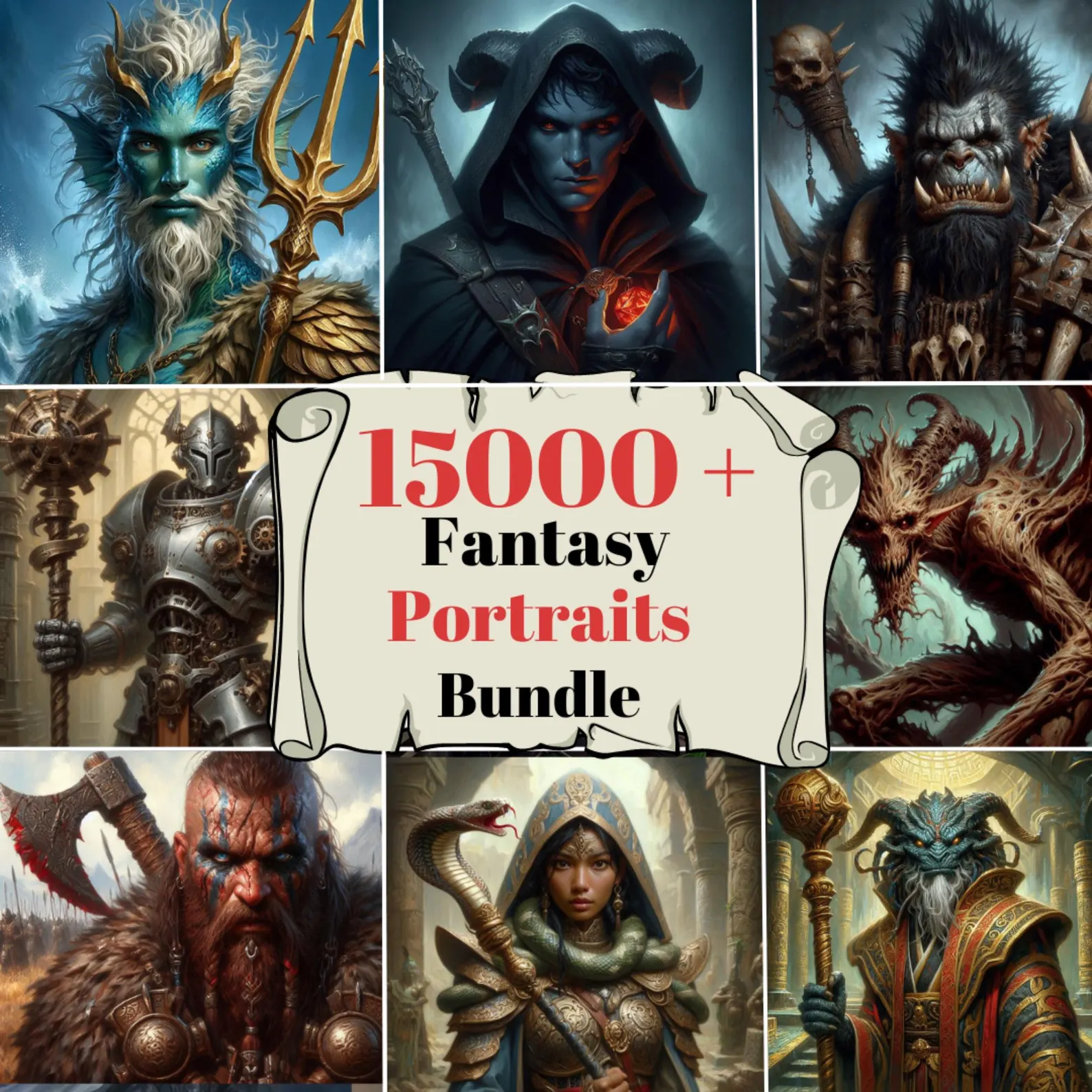 Fantasy Character arts, Heroes and Random Encounters Portraits, fantasy heroes NPC and Bestiary,