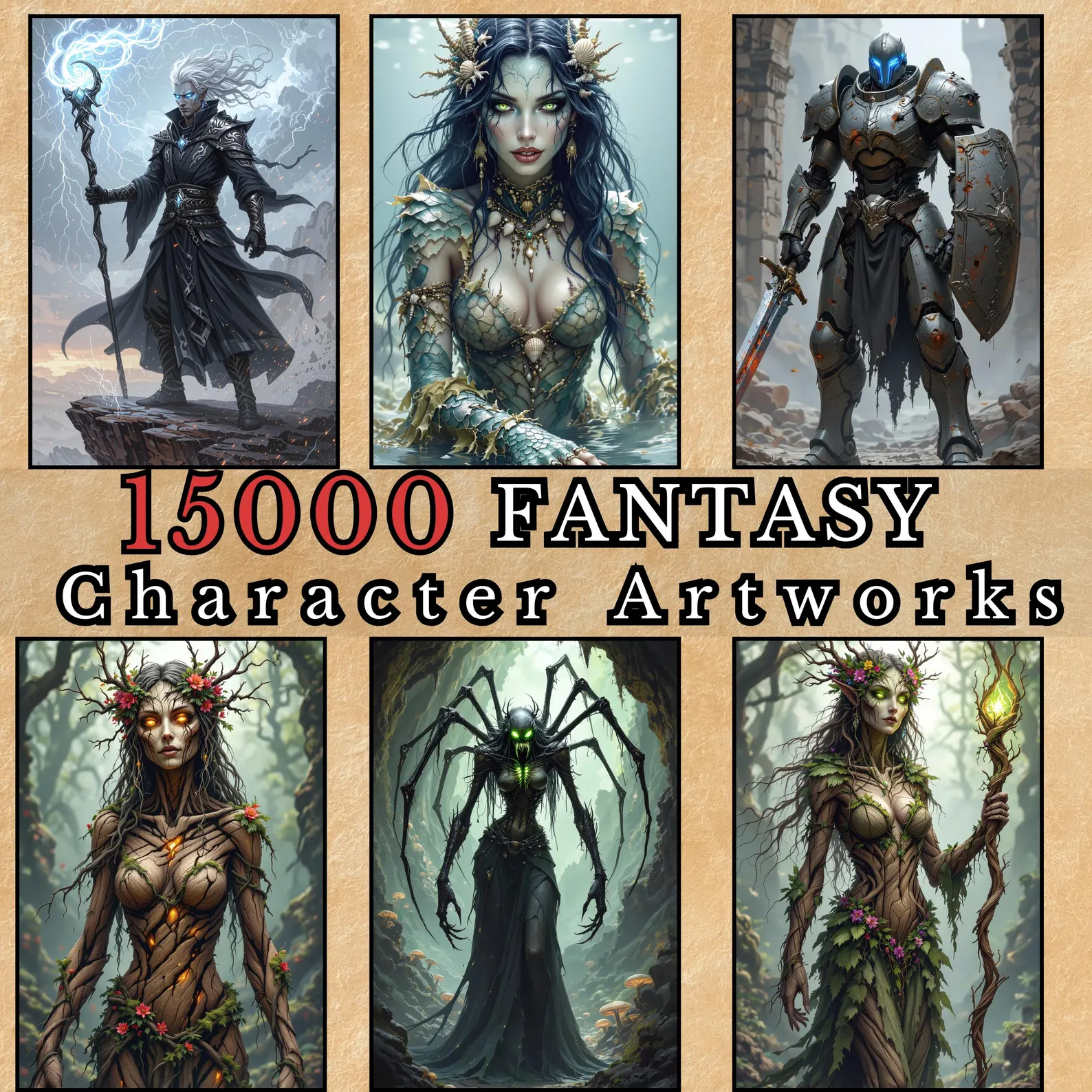 Fantasy Character arts, Heroes and Random Encounters Portraits, fantasy heroes NPC and Bestiary,