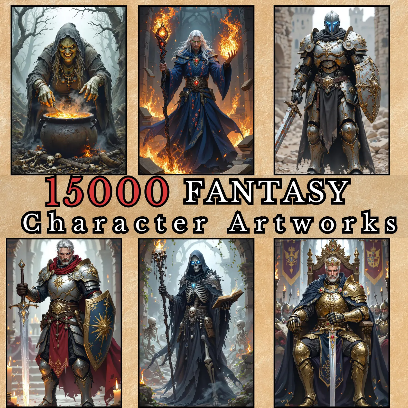 Fantasy Character arts, Heroes and Random Encounters Portraits, fantasy heroes NPC and Bestiary,
