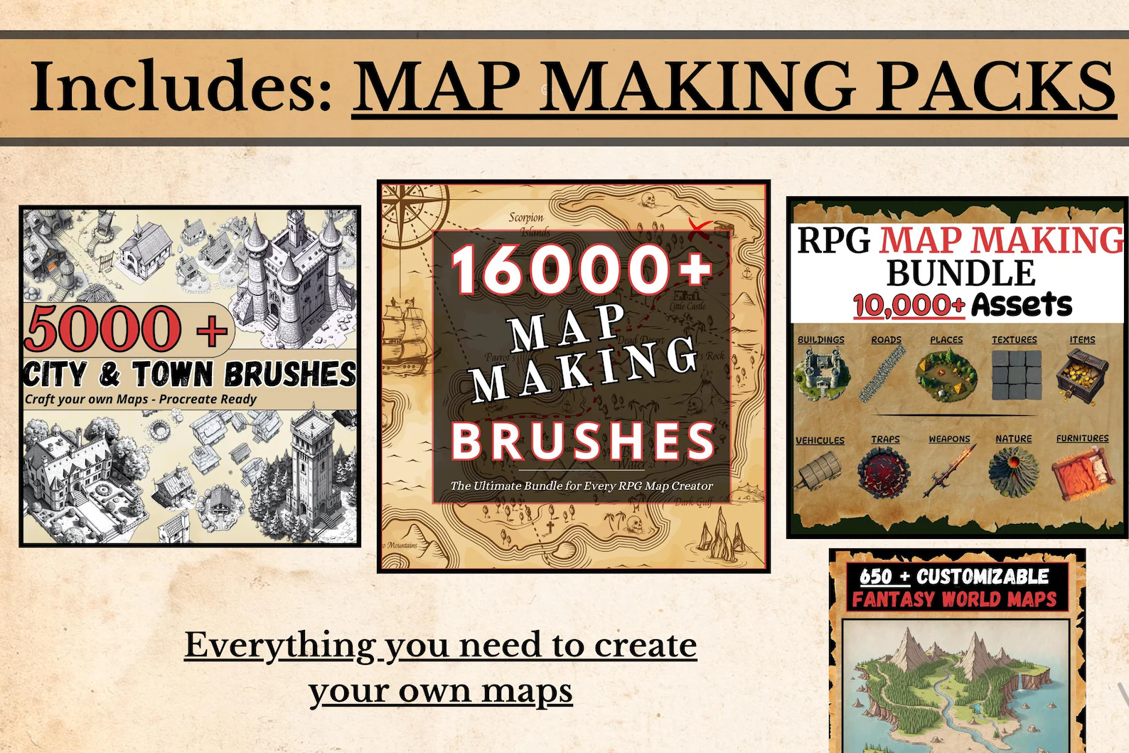 Game Master Toolbox - 350000 RPG Digital Accessories ! My Whole shop Bundle !