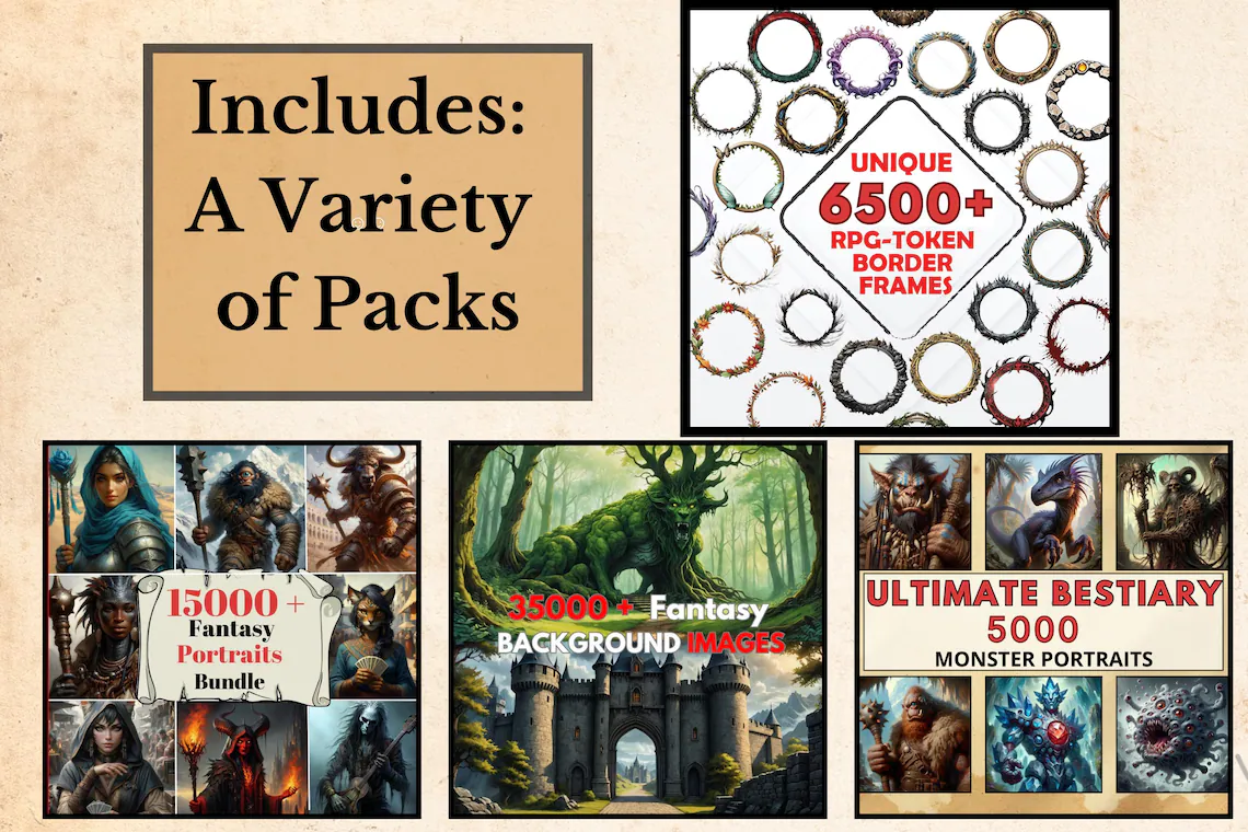 Game Master Toolbox - 350000 RPG Digital Accessories ! My Whole shop Bundle !