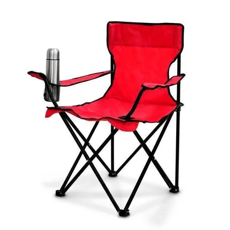 كرسي التخييم والشاطئ القابل للطي مع حامل أكواب وحقيبة حمل - Folding Camping & Beach Chair