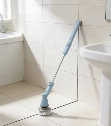 الفرشاة الكهربائية الدوارة اللاسلكية للتنظيف العميق مع ذراع تمديد - Electric Spin Scrubber