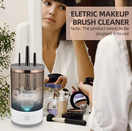 جهاز تنظيف وتجفيف فرش المكياج الكهربائي الذكي 3 في 1 - Brushy Pro Cleaner