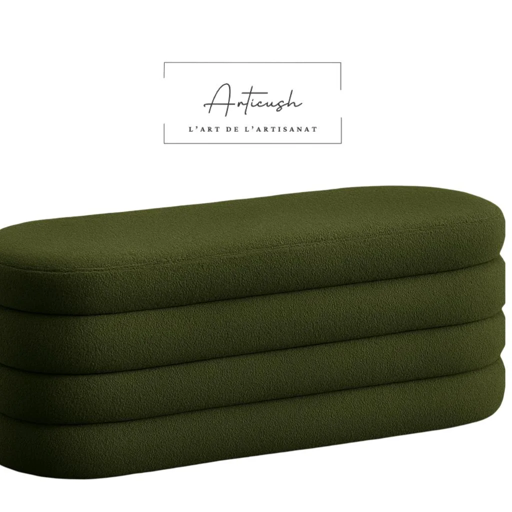 Pouf Articush – Élégant, pratique et tout simplement irrésistible Vert Olive