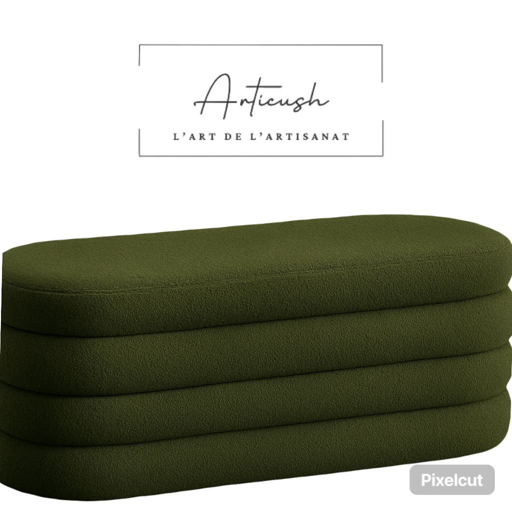 Pouf Articush – Élégant, pratique et tout simplement irrésistible Vert Olive
