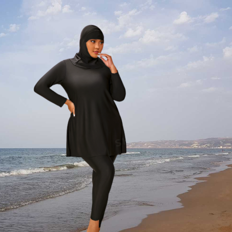 Burkini Hijab 4 pièces , protection UV et séchage rapide