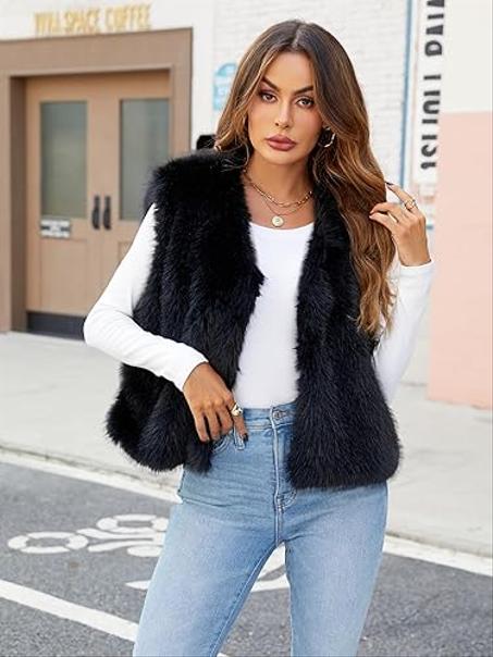 Gilet Court pour Femme , Fourrure