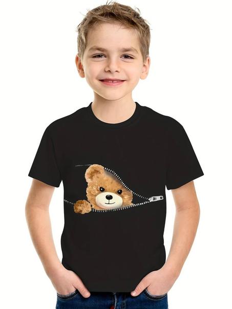 T-shirt à imprimé ours , pour garçon