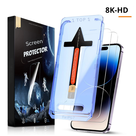 زجاج الحماية المطور لا ينكسر ولا ينكشف صالح لهواتف أيفون 15 16 17 pro max