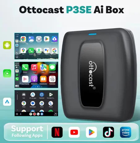 ⛔️Ottocast P3SE Ai Box ANDROÏDE  🧠(CRTE SIM ) STOKAGE 64/RAM4 COR 8😎 🔴جرب عاد خلص ✅ضمان شهر. 🚚 توصيل بين 24و 48 ساعة
