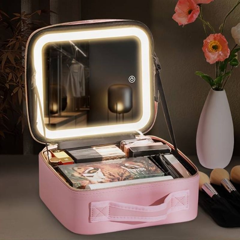 ⭐⭐حقيبة مستحضرات تجميل مع مرآة LED⭐⭐
