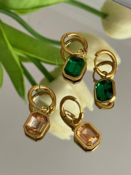 Boucles d'Oreilles Éclat Carré