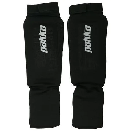 Pakka 1 Pair Protège tibia de Protection pour Kick-Boxing et Muay-Thai - Noir