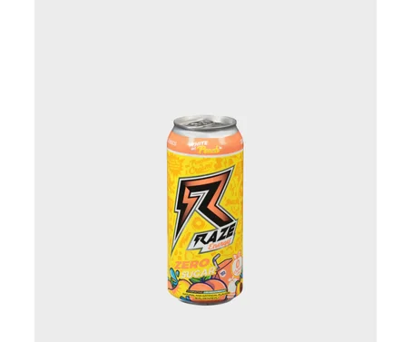 Raze Energy White Peach 473mL avec 151,36mg de Caféine