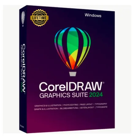 CorelDRAW Graphics Suite 2024 WINDOWS ONLY, lifetime version