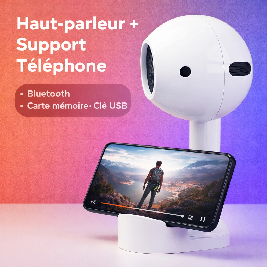 Écouteur géant haut-parleur support téléphone