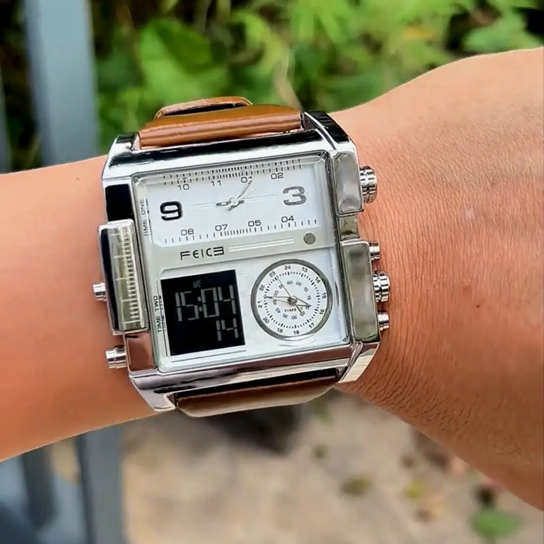 Montre Homme Luxe Cuir Élégant (civ)