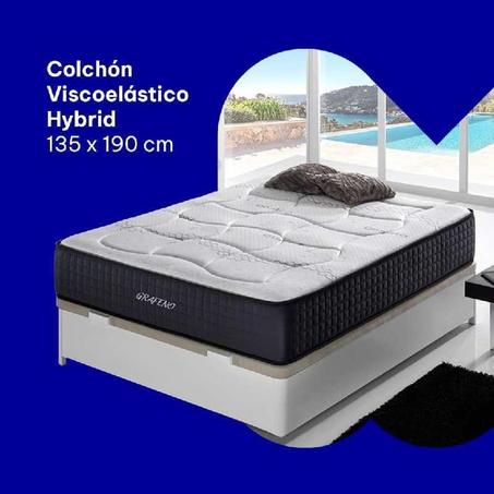 Colchón Viscoelástico Future Grafeno - Firmeza Media Alta - Altura: 28 cm - 5 Capas de Espuma Premium - Termorregulador