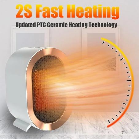 سخان كهربائي منزلي صغير محمول لغرفة النوم، سخان مكتب، منفاخ هواء دافئ، تدفئة الغرفة، 220 فولت، 110 فولت