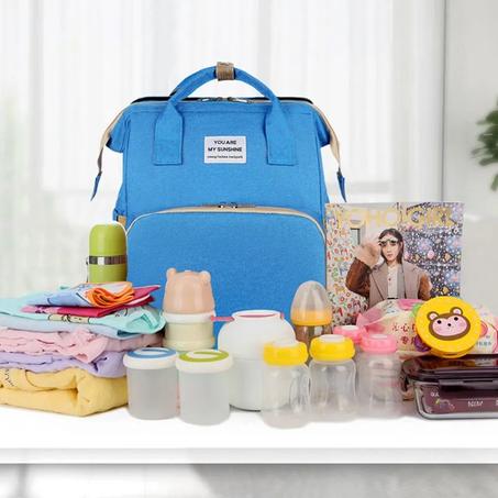 حقيبة ظهر للأمومة قابلة للطي وسرير أطفال محمول متعددة الوظائف