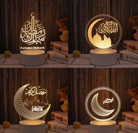 مصباح ليد ثلاثي الأبعاد ضوء الليل ديكور غرف النوم وهدايا العيد