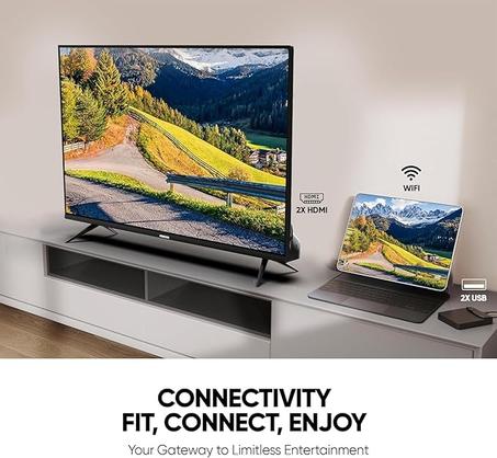 تلفزيون LED ذكي عالي الدقة مقاس 32 بوصة أسود NTV3200SLED أسود