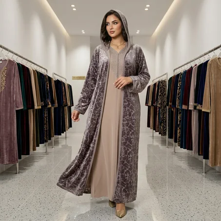 قفطان مخملي فاخر بلمسة عصرية