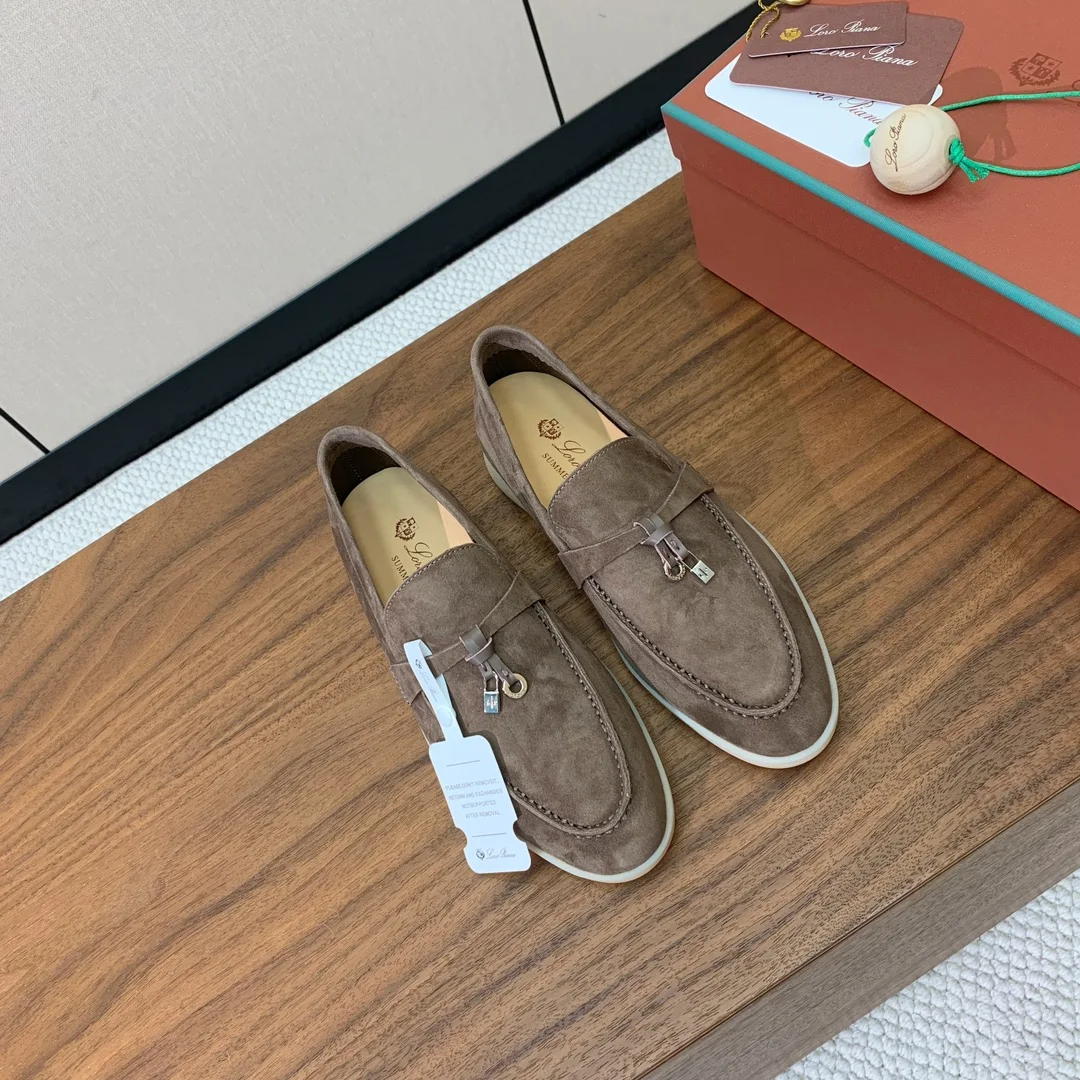 Mocassin Femme Taupe en Suède