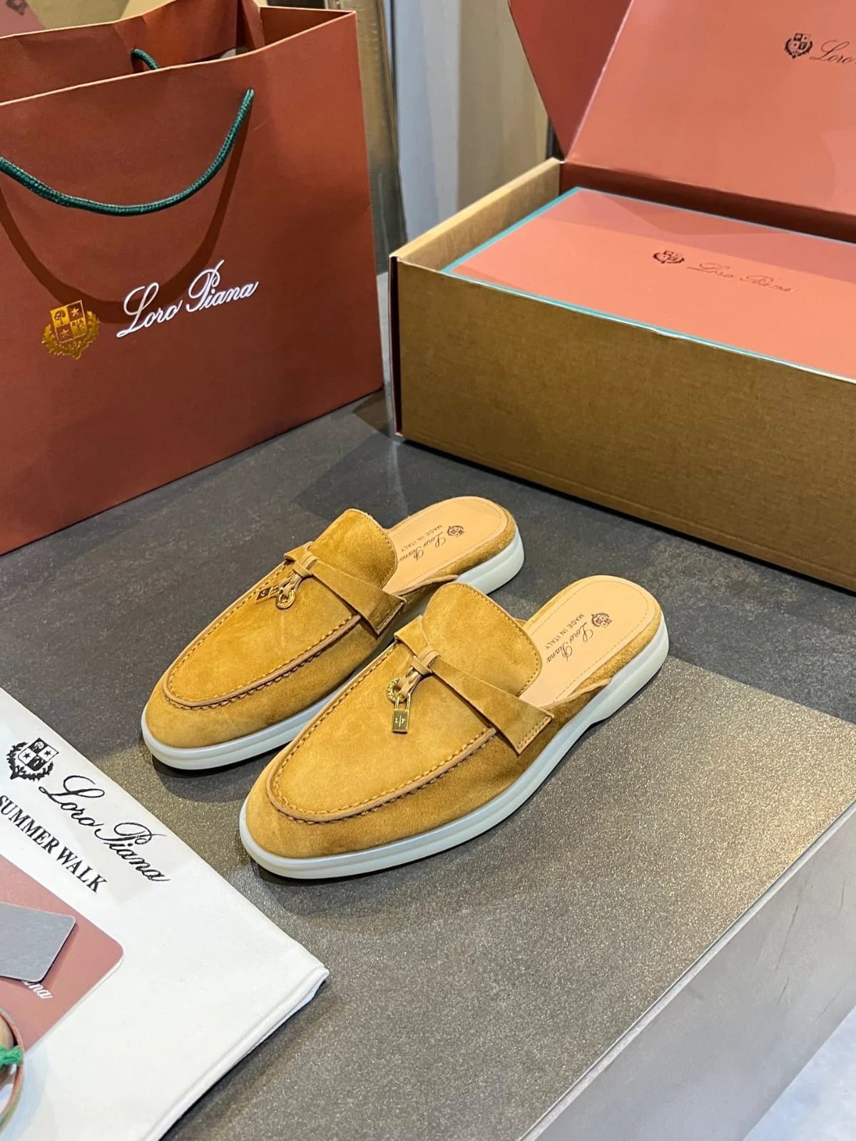 Babouche Mangle Daim - yellow