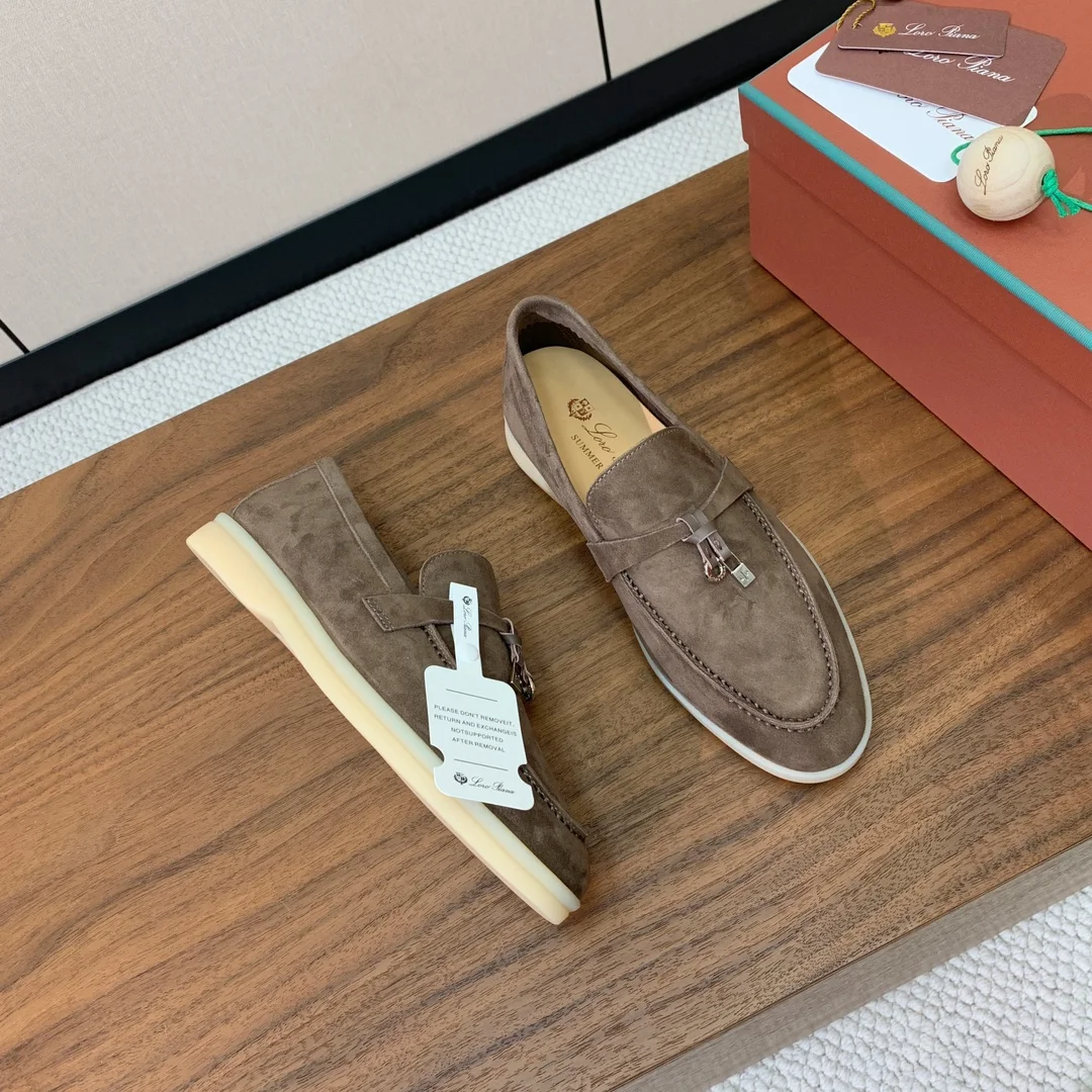 Mocassin Femme Taupe en Suède