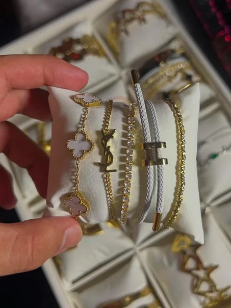 pack 5 bracelets blanc