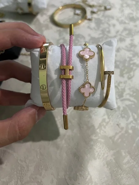 pack 4 bracelets rose