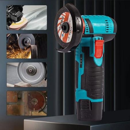 😍 MDHL Portable Lithium Electric Angle Grinder 2 Batteries