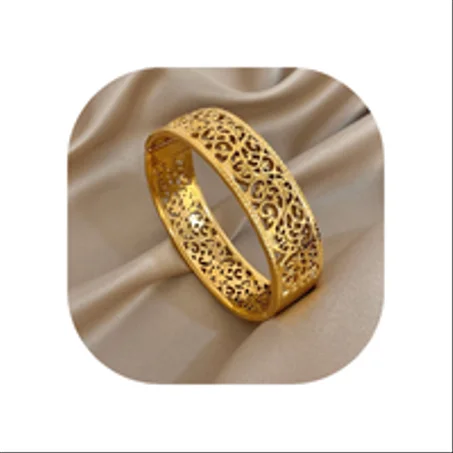 BRACELETS ACIER ET PLAQUE OR  براسليت