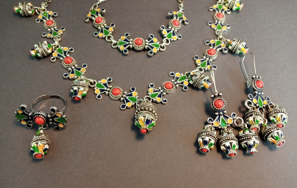 parure bijoux kabyle 4pieces  طقم مجوهرات قبالي4قطع