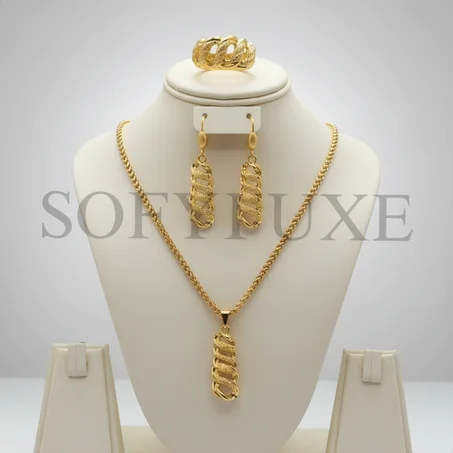 parure Graziella 3 pièces acier inoxydable