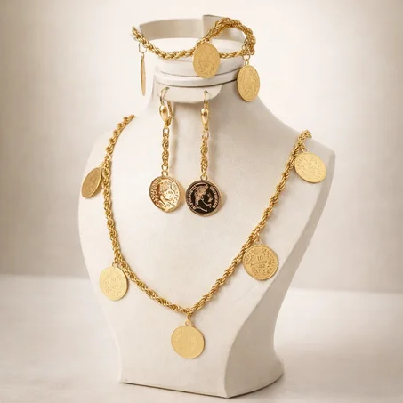 parure elwiz 3 pièces acier inoxydable