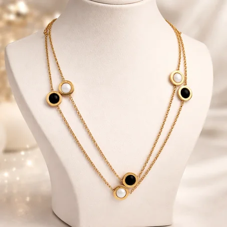 collier très chic double face