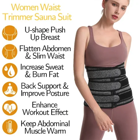 Waist Trimmer Belt With 3 Straps